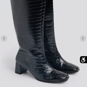 Wide calf knee high boots